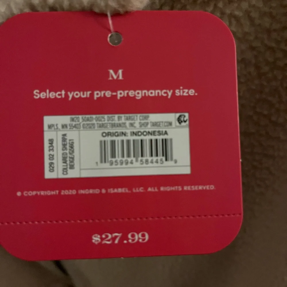 Isabel Maternity NWT Sherpa style pull over size medium - Picture 3 of 3